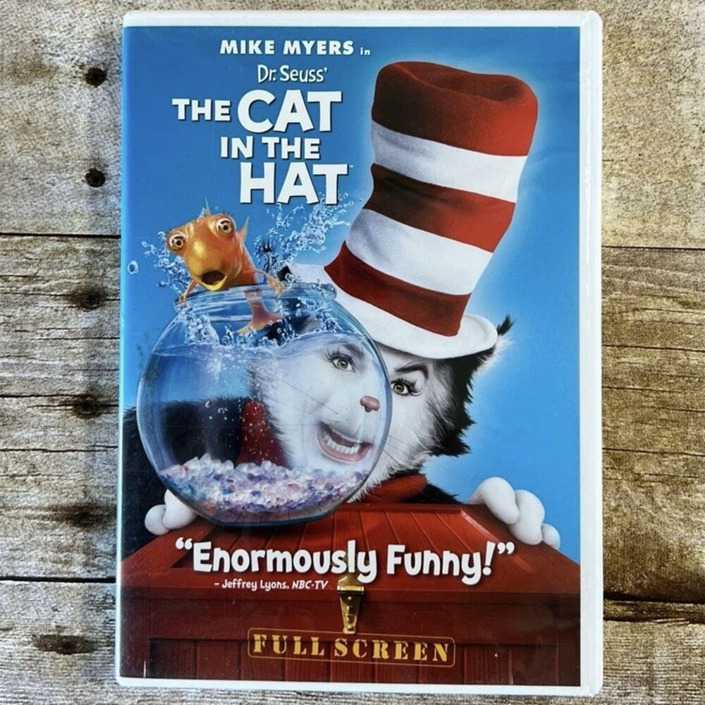 The Cat in the Hat DVD Mike Myers Dr Seuss Full Screen Kids Family Movie 2004